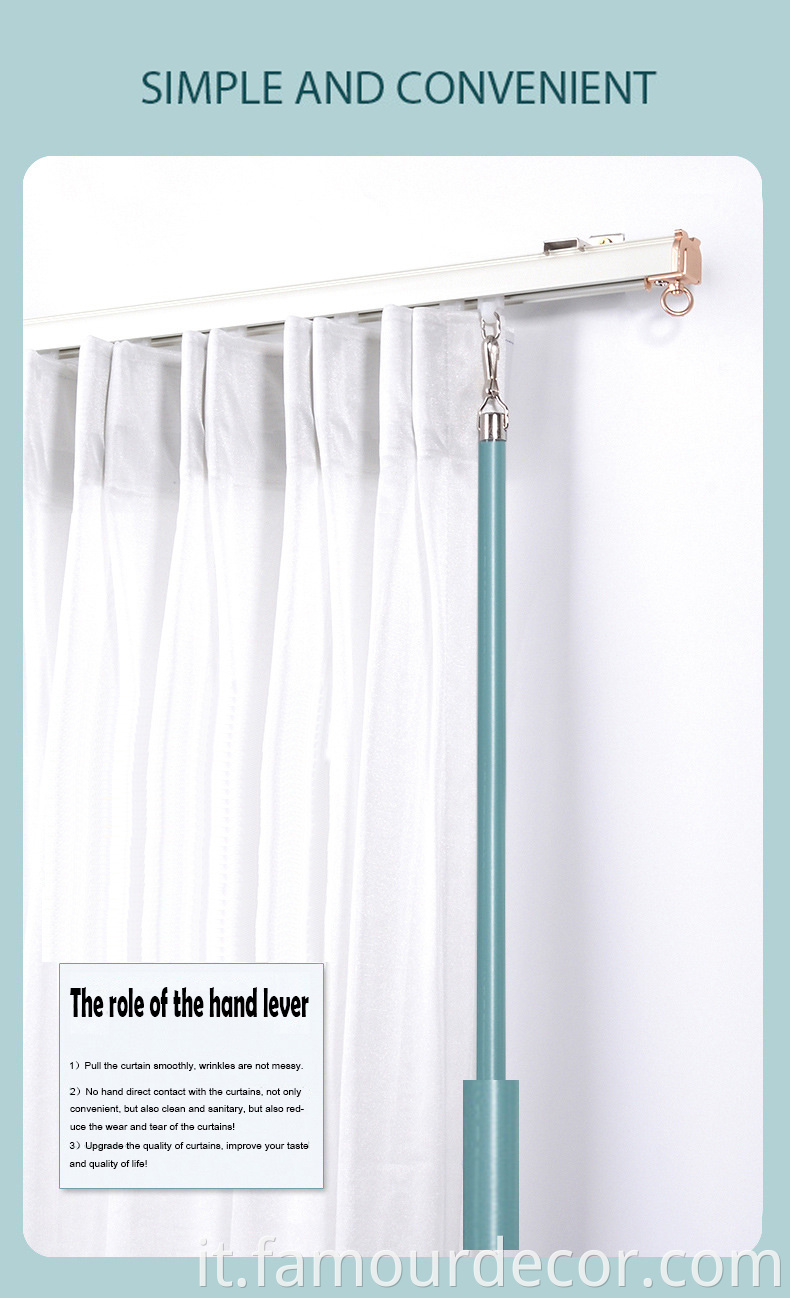 Curtain acrylic draw Curtain Rods